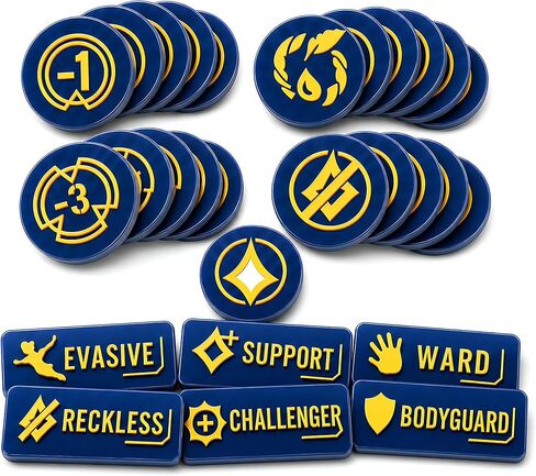 Damage Counter Set for Lorcana, Premium Acrylic -1/-3 & +1/+3 Tokens, Crystal-Clear Durable Counters with Protective Film, Compatible Damage Markers for Lorcana TCG (Multicolor) in Saudi Arabia