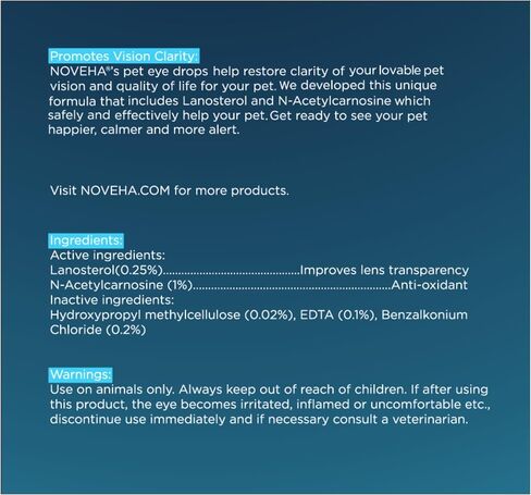 NOVEHA Pet Drops | Advanced Lanosterol Solution + NAC (2 x 10 mL) in Saudi Arabia
