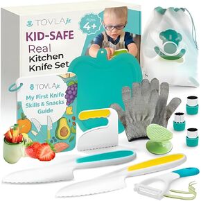 Tovla Jr. Kid Safe Knife Set with Cutting Board | Real Cooking | Ages 4-10 in Kuwait