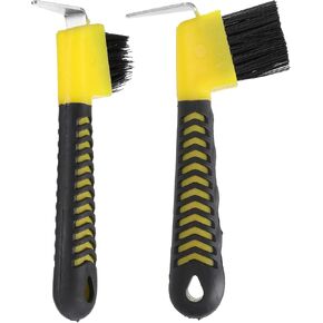 2pcs Horse Hoof Pick with Brush, Non-Slip Grip, Stainless Steel Hook in Kuwait
