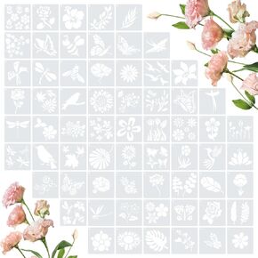 Amrules 65 Pcs Painting Stencils, Letters Numbers and Symbols, 4 x 4 Inch in Kuwait
