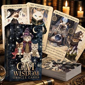 MISS FIRE Cat Oracle Cards for Women - Witchy Tarot Deck with Healing Quotes & Magical Cat Art. A Charming Spiritual Gift, Teens & Friends in Kuwait