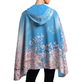 RainCaper Monet Garden at Giverny Womens Rain Cape Poncho with Hood Reversible in Saudi Arabia