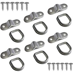 D Rings Tie Down Anchors Hooks for Trailer Truck Bed Bracket Enclosed Points Pickup Camper Surface Mount D-Ring 1/4" Heavy Duty 6 Pack w/ 7200 Pound Capacity in Saudi Arabia