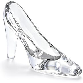 ZZYFGH Glass Crystal High Heels, 4.3" Cinderella Heels Glass Shoes for Party Decorations, Princess Birthday Bedroom Decor, Gift for Women-Transparent in Kuwait