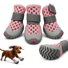 Dog Shoes for Small Dogs, Puppy Boots for Hot Pavement, Blue Size 4 in Kuwait
