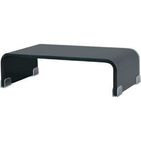 Fast delivery-Acrylic Monitor Riser for Office Home Desktop, Desktop Computer Monitor Stands for Laptop Screen TV Monitor, Keyboard Storage, Desk Riser Shelf Sturdy Glass Black 23.6"x9.8"x4.4" in Kuwait