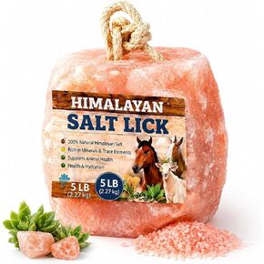 Pink Salt wall Himalayan Salt Block 1 Pack - 6 lbs Each. Himalayan Salt Lick on Rope for Horse, Deer, Goat, and Livestock Animals in Kuwait