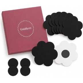 Goldfarm 5 Pairs Nipple Breast Covers,Breast Pasties Disposable Beige Adhesive Bras in Saudi Arabia