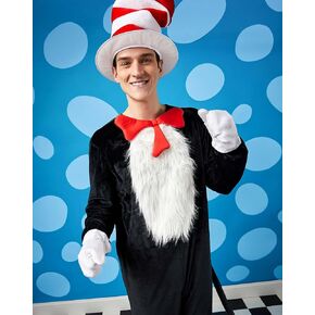 Spirit Halloween Dr. Suess Adult The Cat in the Hat Costume | Officially Licensed | Group Costume | Dr. Suess Cosplay in Kuwait