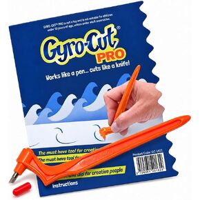 Gyro-Cut Pro Craft Cutting Tool with 15° Standard Steel Blade – Rotating Crafting Knife for Precision Curves, Paper Crafts, and Stencil Making and Mylar, Acetate, Vinyl in Kuwait