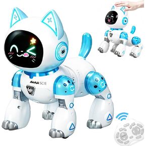 Remote Control Robot Cat - Voice Control Dancing Touch Mechanical Blue Cat Toy for Boys Girls,Kids Age 3-9 Christmas Birthday Surprise Gifts in Kuwait