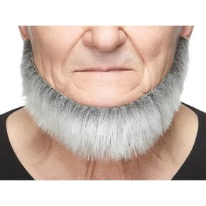 Mustaches Self Adhesive Morman Fake Beard, Novelty, False Facial Hair, Costume Accessory for Adults, Gray and White Color in Kuwait