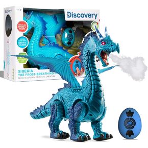 Discovery Frost-Breathing RC Dragon with Smoke Breath, Walking, Wing Flapping, Realistic Roaring Sounds| Light-Up Large Dinosaur Toy| Remote Control Robot Dino Mythical Creature|Kids Boys Gift| Age 6+ in Saudi Arabia