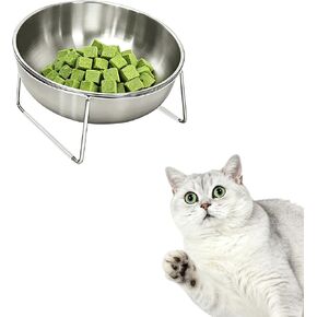 15° Tilted Cat Food Bowls 304 Stainless Steel Kitten Food Bowl Raised Food and Water Dish for Cats Elevated Cat Bowl Plate Stand Whisker Friendly Smooth Polished Easy to Clean Dishwasher Safe 2PACK in Kuwait