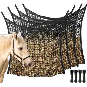 4 Pack Slow Feed Hay Net, Large Capacity Hay Bags for Horses, Easy to Hang in Kuwait