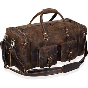 Large duffel bags for men holdall leather travel bag overnight gym sports weekend bag in Saudi Arabia