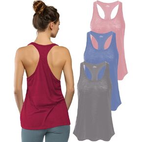Women's 5 Pack Everyday Flowy Burnout Racer Back Active Workout Tank Tops in Saudi Arabia