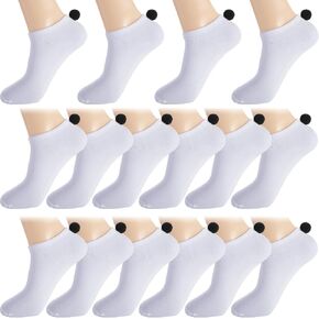 SATINIOR 16 Pairs Women Pom Pom Socks with Balls on The Back Ankle Lowcut Socks Seamless Athletic Socks for Women in Saudi Arabia