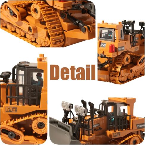 9-Channel RC Bulldozer with Lights and Sound,Construction Remote Control Bulldozer,Heavy Equipment Vehicles Dozer Toys for Adults Kids Boys Ages 3-12+ Christmas Birthday Gift 2026 in Saudi Arabia
