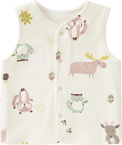 pureborn Baby Toddler Vest Boys Girls Waistcoat Sleeveless Jacket 3M-4T | Reversible Sleeveless Design; Available in Cotton & Viscose from Bamboo outer fabric, soft fleece lining for gentle warmth in Kuwait