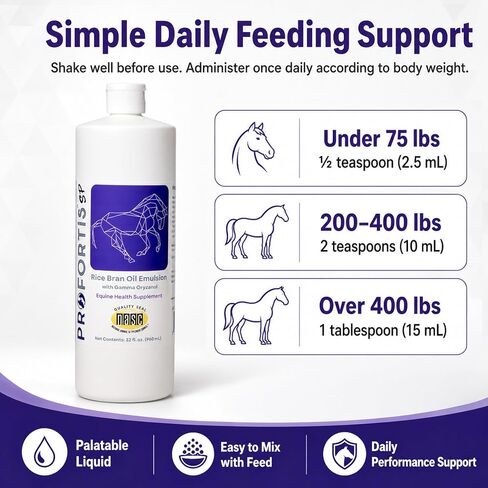 PROFORTiS SP - Rice Bran Oil Emulsion with Gamma Oryzanol for Horses in Kuwait
