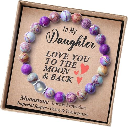 Easter Gifts for Girls/Women-Love/Protection-Natural Crystal Bracelet for Daughter Granddaughter Niece Sister Mom Aunt Wife in Kuwait