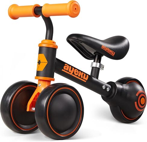 AyeKu Baby Balance Bike for 1 Year Old Boys Girls 12-24 Month Toddler Balance Bike, 4 Wheels Toddler First Bike, First Birthday Gifts in Kuwait