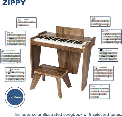 Kids Piano Keyboard, 37 Keys Digital Piano for Kids, Music Educational Instrument Toy, Wood Piano for 3+ Girls and Boys in Kuwait