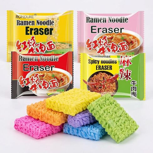 Ramen Erasers for Kids Mini Ramen Noodle Puzzle Erasers Cute Food Erasers for Party Favors Valentines Classroom Fun Erasers Set 8 PCS in Saudi Arabia
