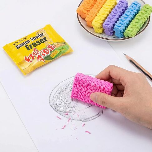 Ramen Erasers for Kids Mini Ramen Noodle Puzzle Erasers Cute Food Erasers for Party Favors Valentines Classroom Fun Erasers Set 8 PCS in Saudi Arabia