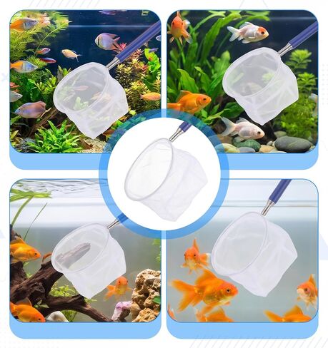 Fish Tank Net Small, Aquarium Fish Tank Net Long Handle (Blue) in Kuwait