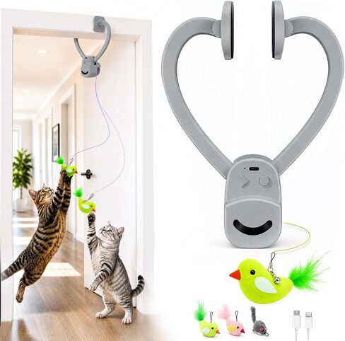 CATPICK Interactive Doorway Cat Toy, No-Adhesive Clip-On for Indoor Cats in Saudi Arabia