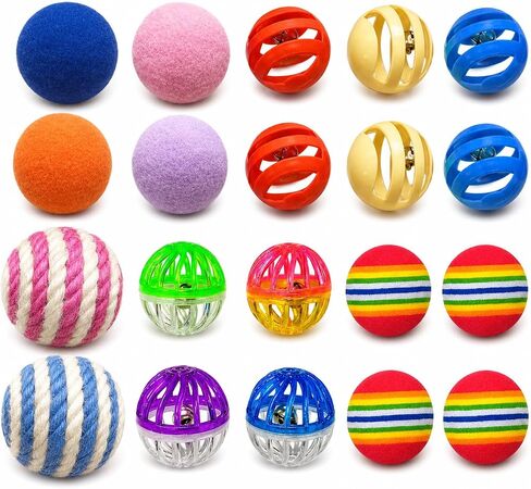 Cat Toys for Indoor Cats, 20 Packs Cat Toys Balls in Kuwait