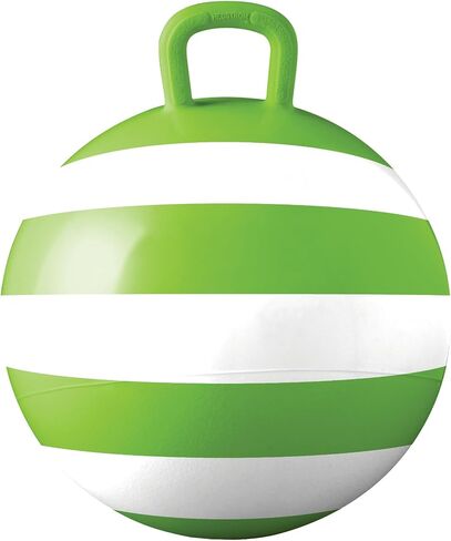 Hedstrom Green Striped Hopper Ball, Kid's Ride-on Toy, Bouncy Hopping Ball with Handle - 15 Inch in Kuwait