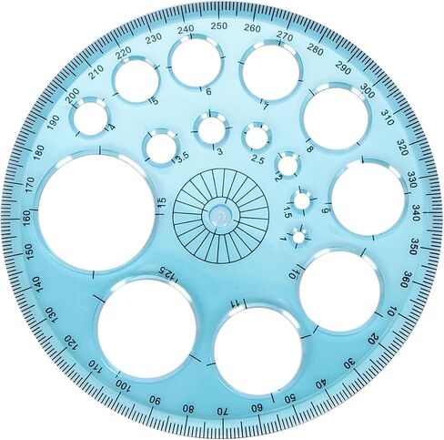 Circle Template Circle Round Stencil Templates for Drawing Professional Circle Ruler Multi Function Drawing Aid Tool Large and Small Size Suit for Studying Designing Office in Saudi Arabia