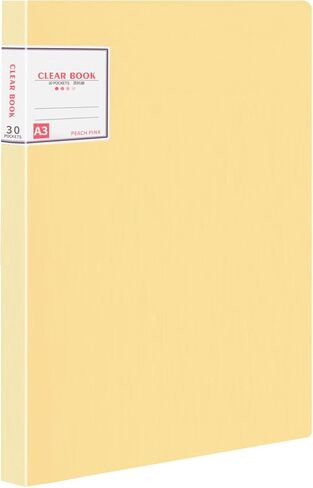 Diamond Art Storage Book, 30 Pages 60 Views Portfolio Folder for Diamond Painting, A3 Waterproof Art Portfolio Binder with Clear Sleeves, Presentation Book for Artwork, Yellow in Saudi Arabia