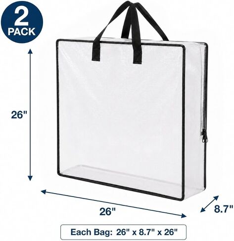 GONGKANGYUAN 2 Pack Clear Art Portfolio Storage Bags, 26 x 26 in in Saudi Arabia