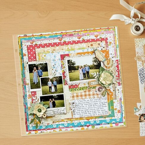 Acid Free 12x12 Scrapbook Page Protectors for 3-Ring Albums, Super Heavyweight Non-Flimsy Material, 25 Pages (1 Pack), by Keepfiling in Saudi Arabia