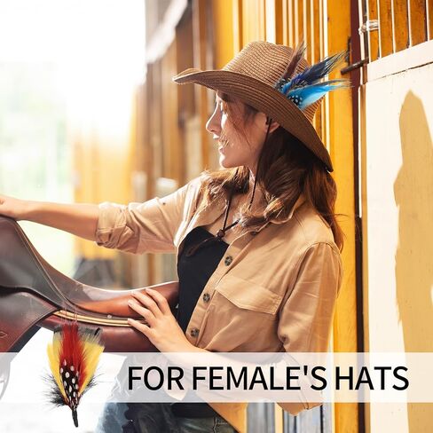 RUGLAMZHIP Hat Feathers, 12 Pcs Colorful Natural Feathers in Kuwait