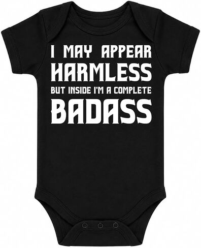 I May Appear Harmless But On The Inside I Am A Complete Badass - Cute Infant One-Piece Baby Bodysuit in Kuwait