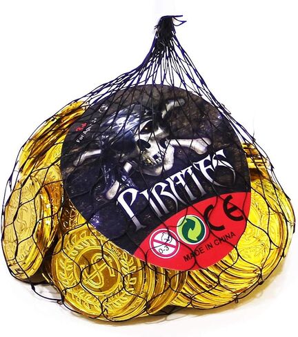 TCOTBE 100 Pcs Gold Pirate Coins Doubloons for Treasure Hunt Party Favors in Saudi Arabia