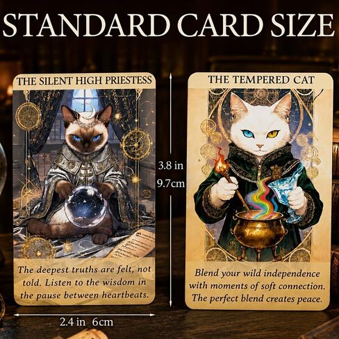 MISS FIRE Cat Oracle Cards for Women - Witchy Tarot Deck with Healing Quotes & Magical Cat Art. A Charming Spiritual Gift, Teens & Friends in Kuwait