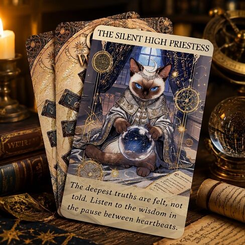 MISS FIRE Cat Oracle Cards for Women - Witchy Tarot Deck with Healing Quotes & Magical Cat Art. A Charming Spiritual Gift, Teens & Friends in Kuwait