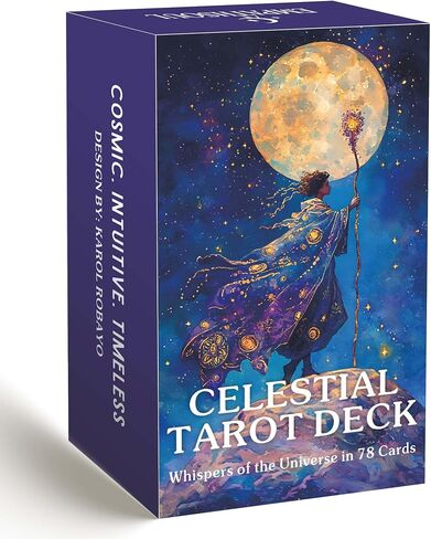 Celestial Tarot Deck Unique, 78 Cosmic Tarot Cards with with Guidebook, Modern Witch Tarot for Beginners and Experienced Readers, Divination and Spiritual Divination Tool in Saudi Arabia