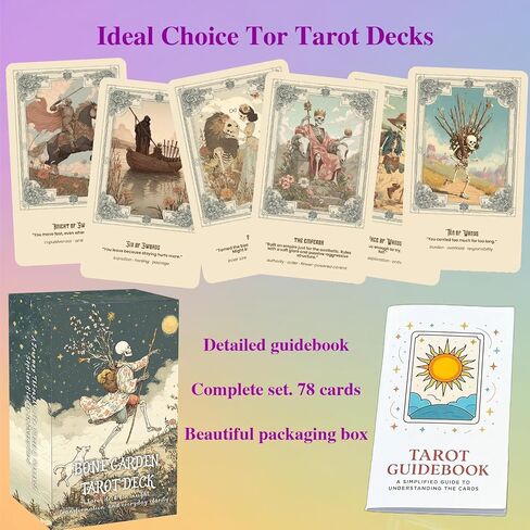 Han Yu Bowen Garden Tarot Deck – Vintage Botanical Tarot Cards with Skull & Floral Art, 78 Card Deck for Intuition, Reflection & Daily Guidance, Aesthetic Spiritual Gift for Beginners & Readers in Saudi Arabia