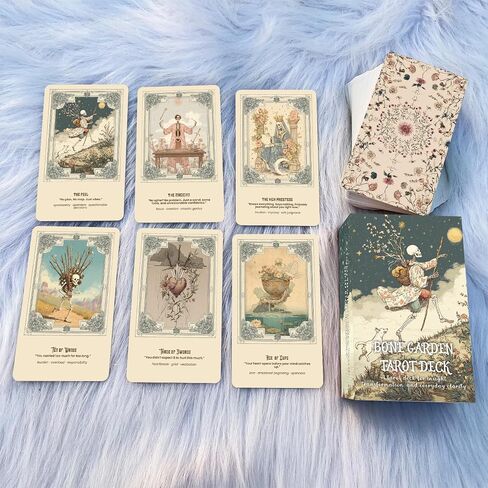 Han Yu Bowen Garden Tarot Deck – Vintage Botanical Tarot Cards with Skull & Floral Art, 78 Card Deck for Intuition, Reflection & Daily Guidance, Aesthetic Spiritual Gift for Beginners & Readers in Saudi Arabia