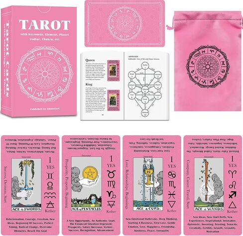 Smoostart Tarot Cards for Beginners with Meanings on Cards with Guide Book in Kuwait