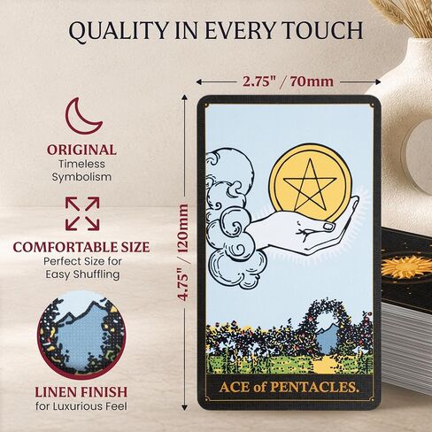 Wyspell Classic Tarot Kit - Tarot Cards Set for Beginners with Guide Book in Kuwait