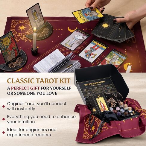 Wyspell Classic Tarot Kit - Tarot Cards Set for Beginners with Guide Book in Kuwait